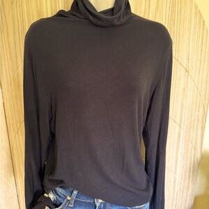 Cabi black ribbed lightweight turtleneck
